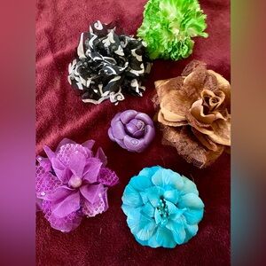 Floral Hair Accessories or Corsages Pins Multicolor